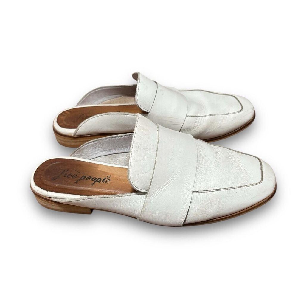 Free‎ People Women's Leather At Ease Loafer Slip on Mule Shoes Size Euro 37